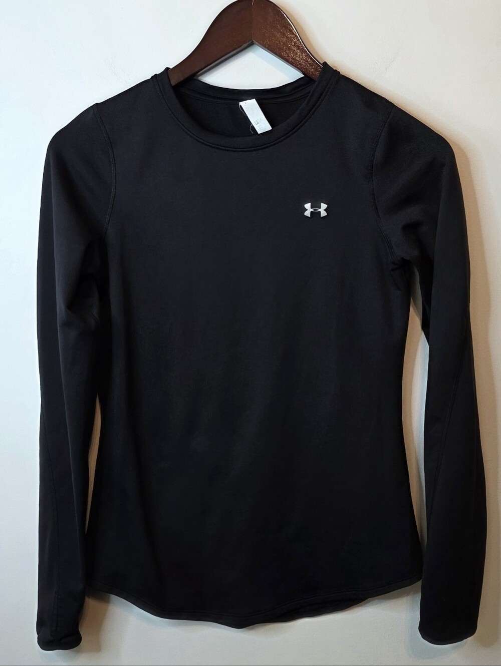 Under Armour Cold Gear Fitted Crew Neck Long Sleeve Black Base Layer Size XS